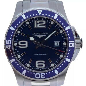 Longines Hydro Conquest EF Co 39mm Men's Watch Blue Dial/Bezel Ref: L3.730.4!